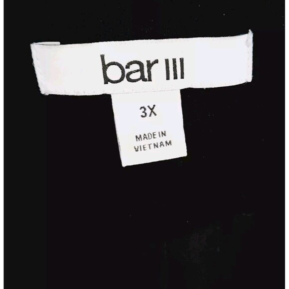 Bar III Plus Size 3X Black Suit Separate Open Front Blazer Jacket Lace Up Sides - Picture 5 of 7